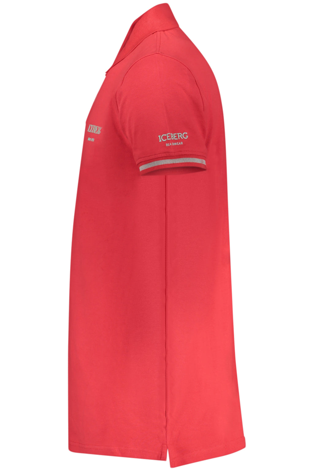 Polo de manga corta para hombre Iceberg, color rojo.