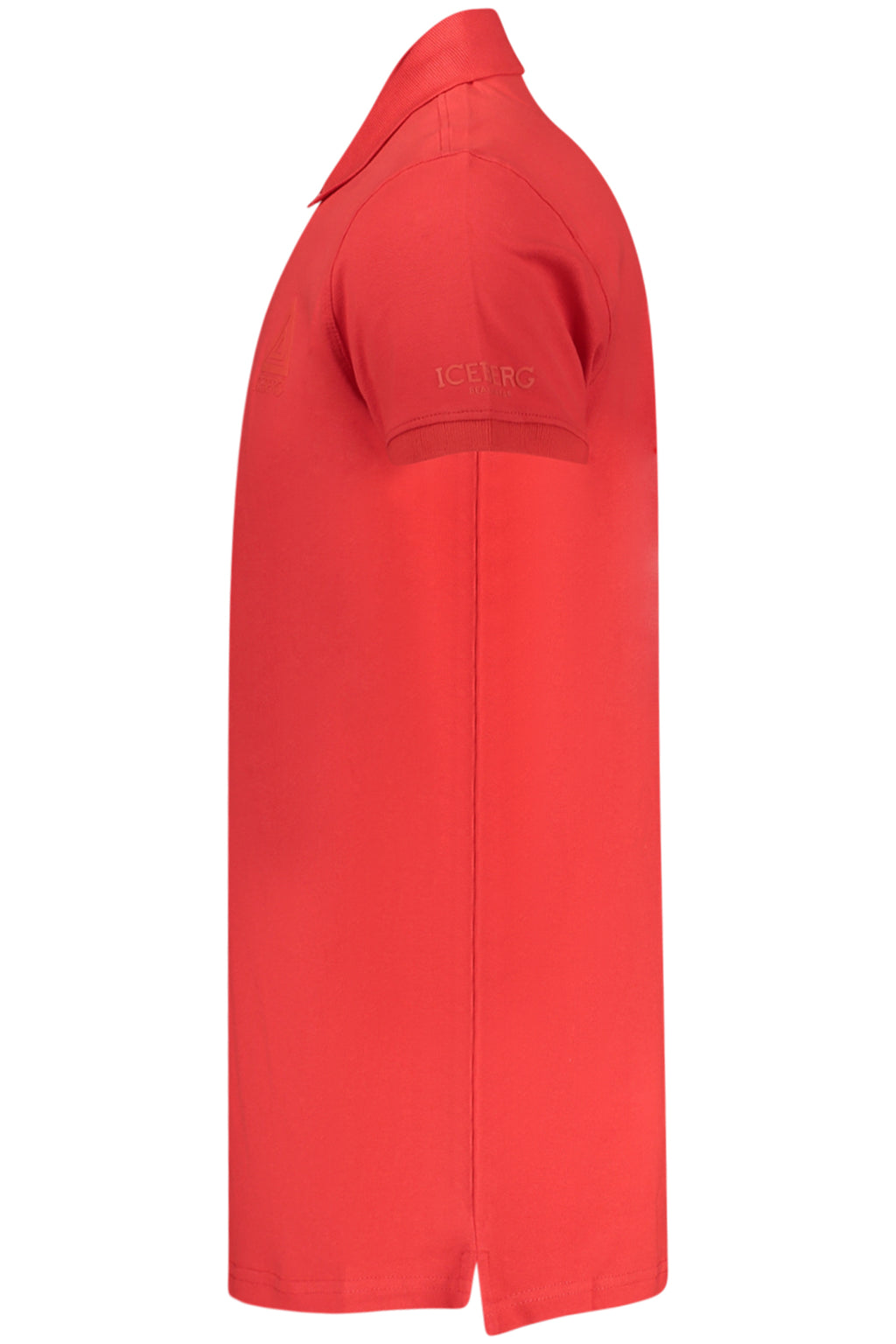 Polo de manga corta para hombre Iceberg, color rojo.