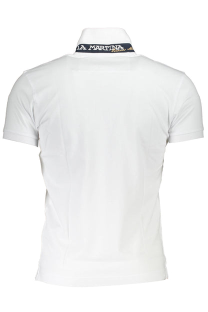 POLO HOMME BLANC � MANCHES COURTES LA MARTINA