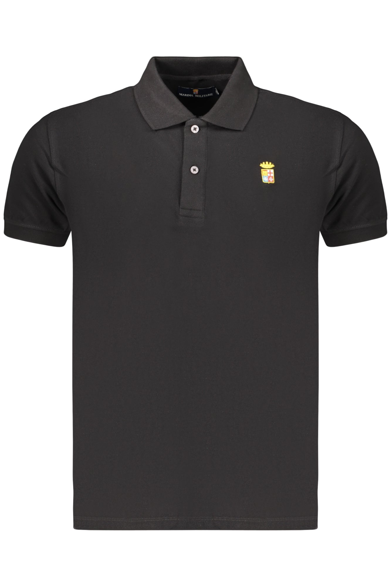 Polo de manga corta negro para hombre de la Marina