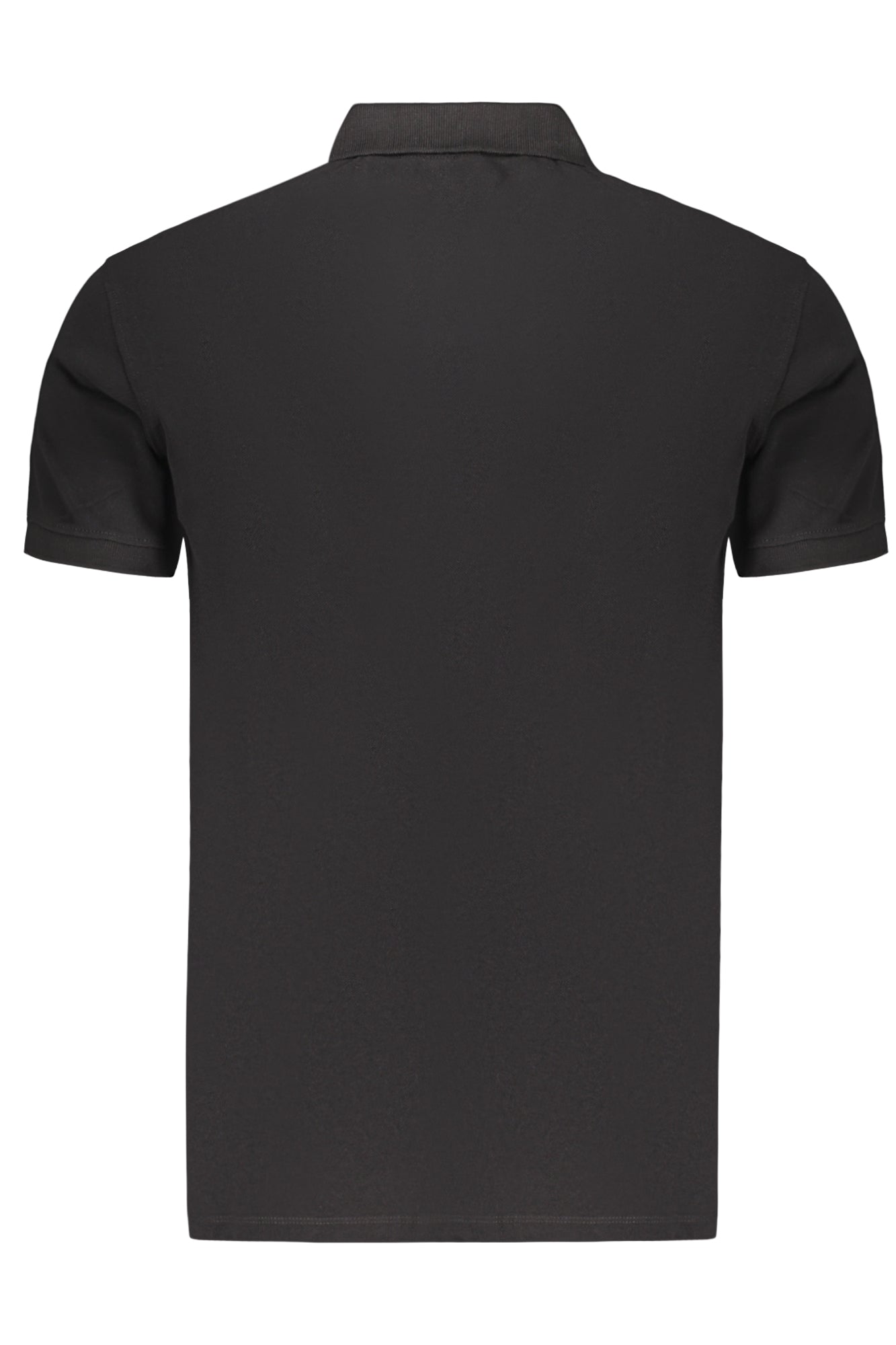 Polo de manga corta negro para hombre de la Marina