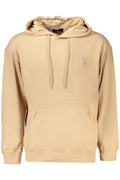 Sudadera con Capucha para Mujer  Beige (Sin Cremallera)