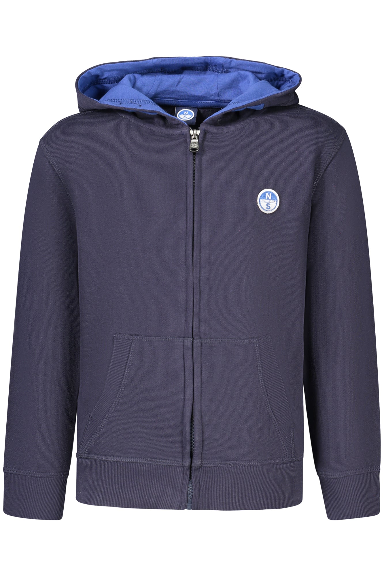 Sudadera azul marino con capucha y cremallera para niños North Sails