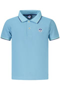 Polo azul celeste de manga corta para niños North Sails