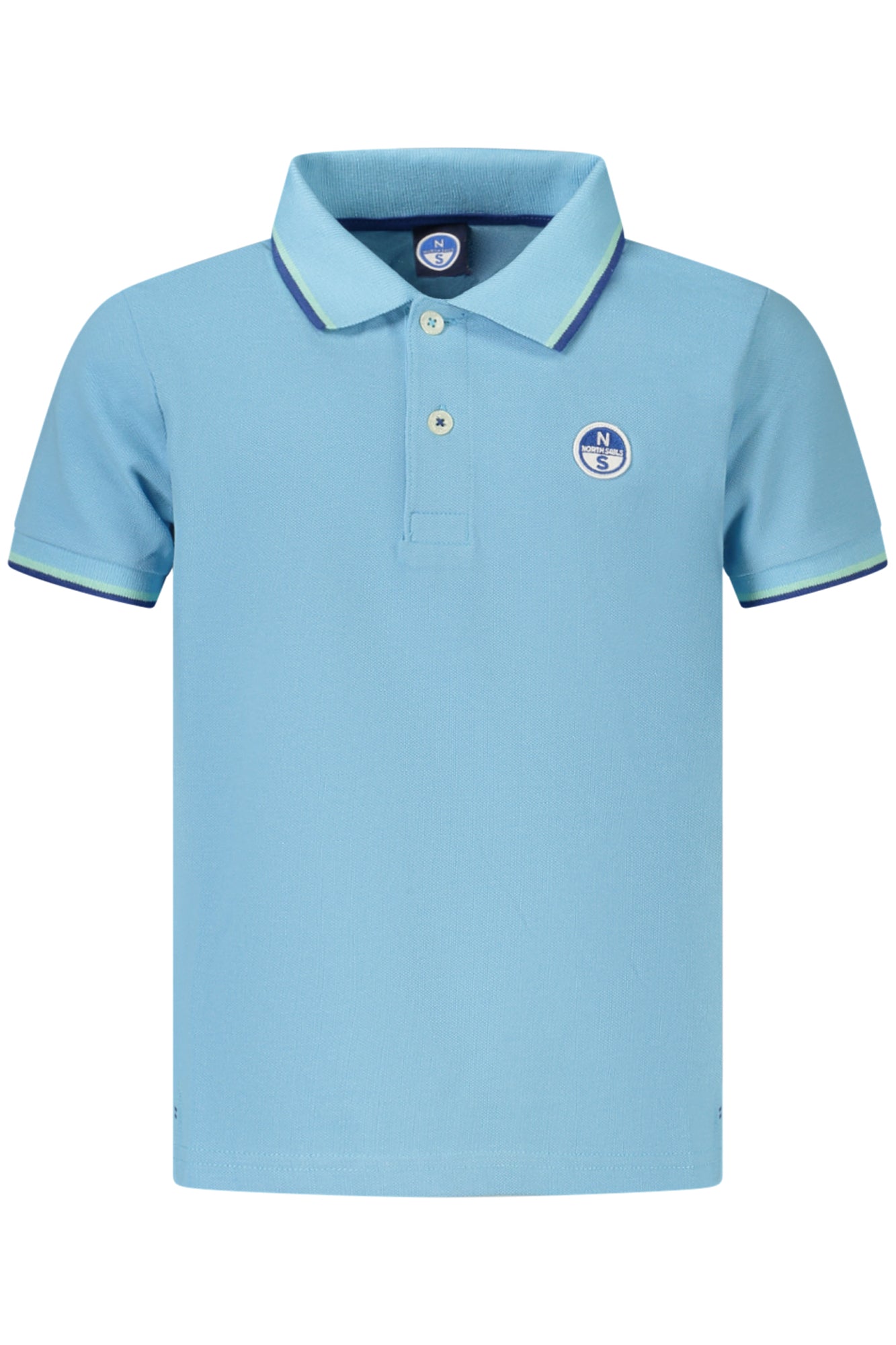 Polo azul celeste de manga corta para niños North Sails