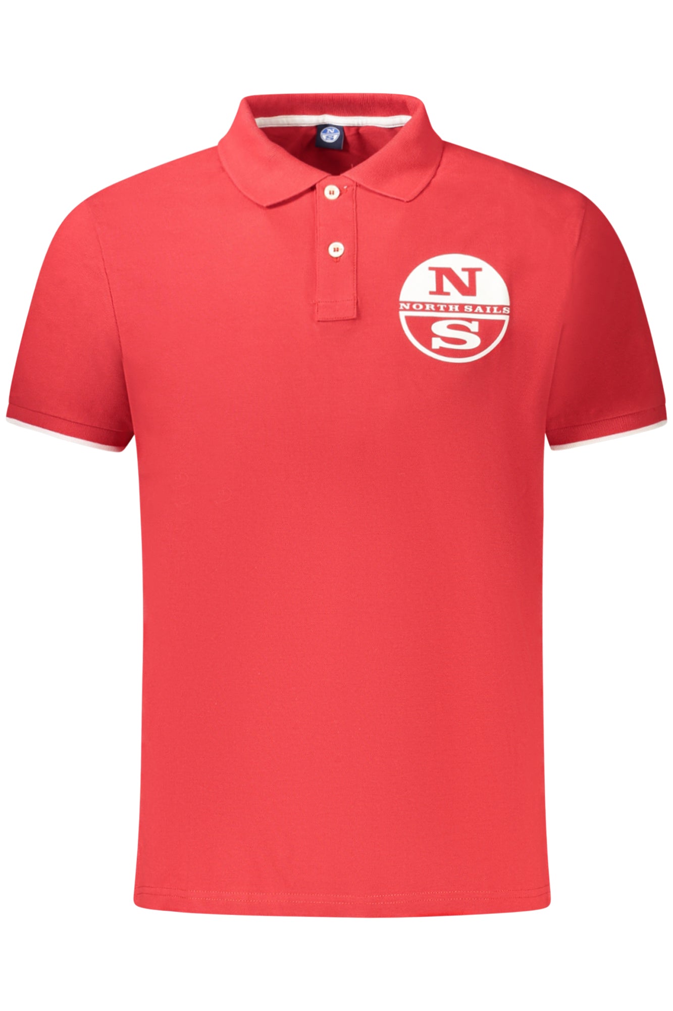 Polo de manga corta para hombre North Sails, color rojo.