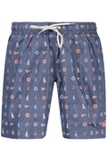 Bañador azul con estampado náutico para hombre Norway 1963