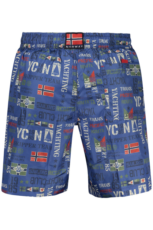 Bañador azul royal con estampado yachting para hombre Norway 1963