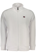 Sudadera blanca con cremallera para hombre, Noruega 1963