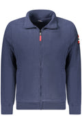 Sudadera azul con cremallera para hombre, Noruega 1963
