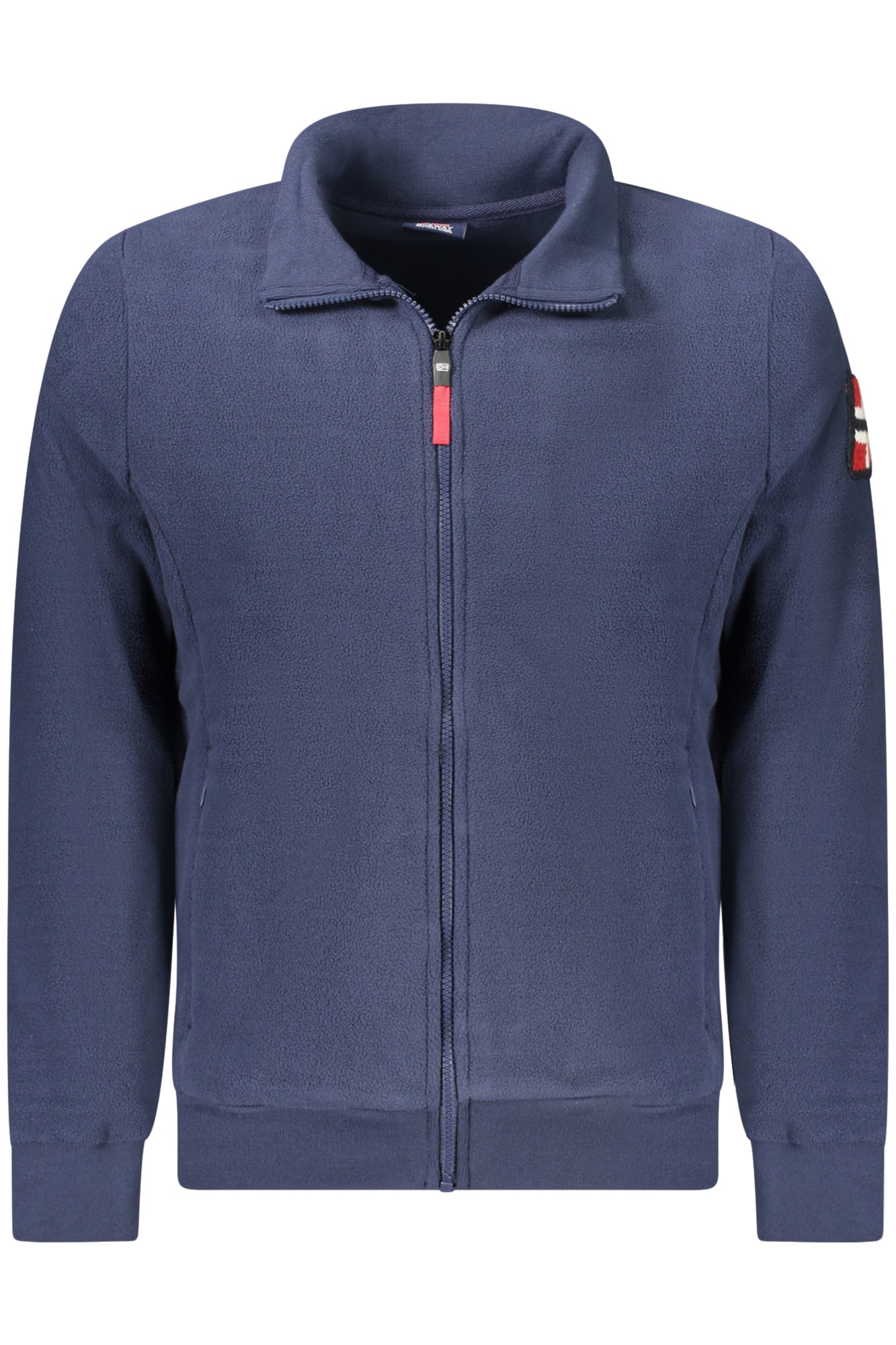 Sudadera azul con cremallera para hombre, Noruega 1963