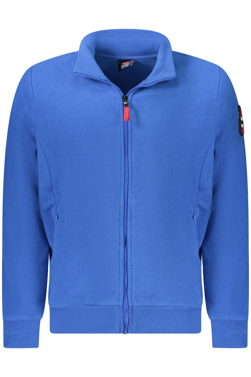 Sudadera azul con cremallera para hombre, Noruega 1963