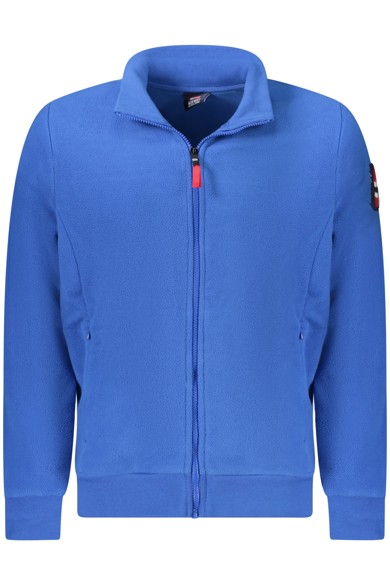 Sudadera azul con cremallera para hombre, Noruega 1963