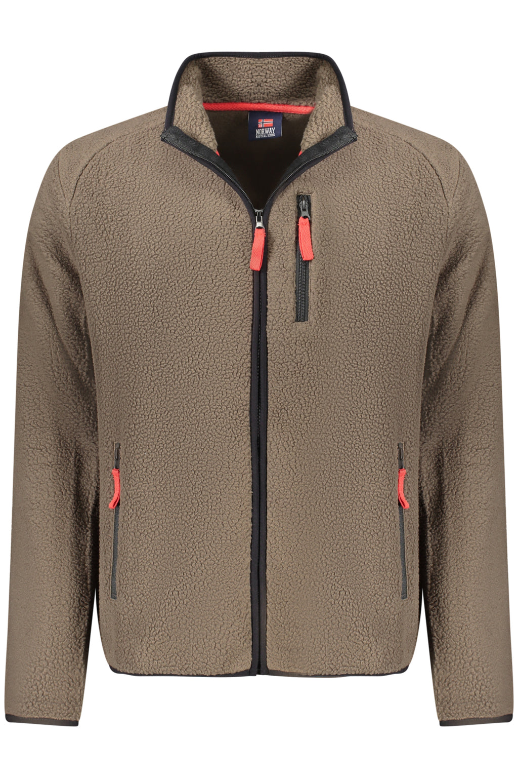 Sudadera marr? con cremallera para hombre, Noruega 1963