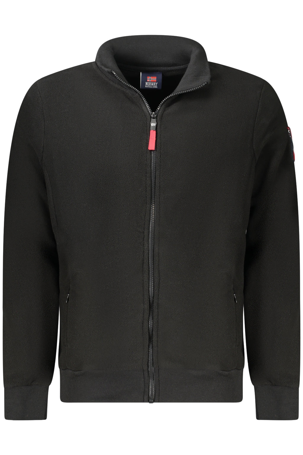 Sudadera negra con cremallera para hombre, Noruega 1963