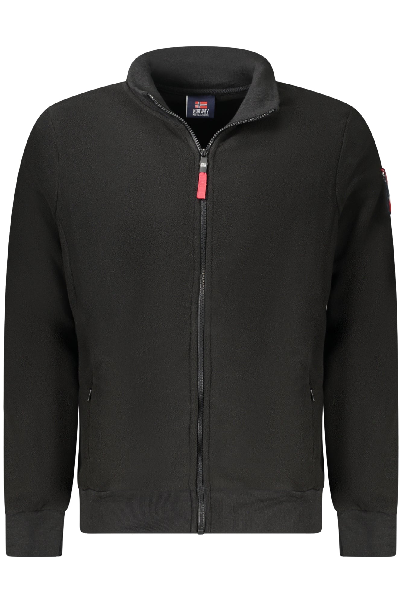 Sudadera negra con cremallera para hombre, Noruega 1963