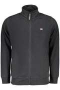 Sudadera negra con cremallera para hombre, Noruega 1963