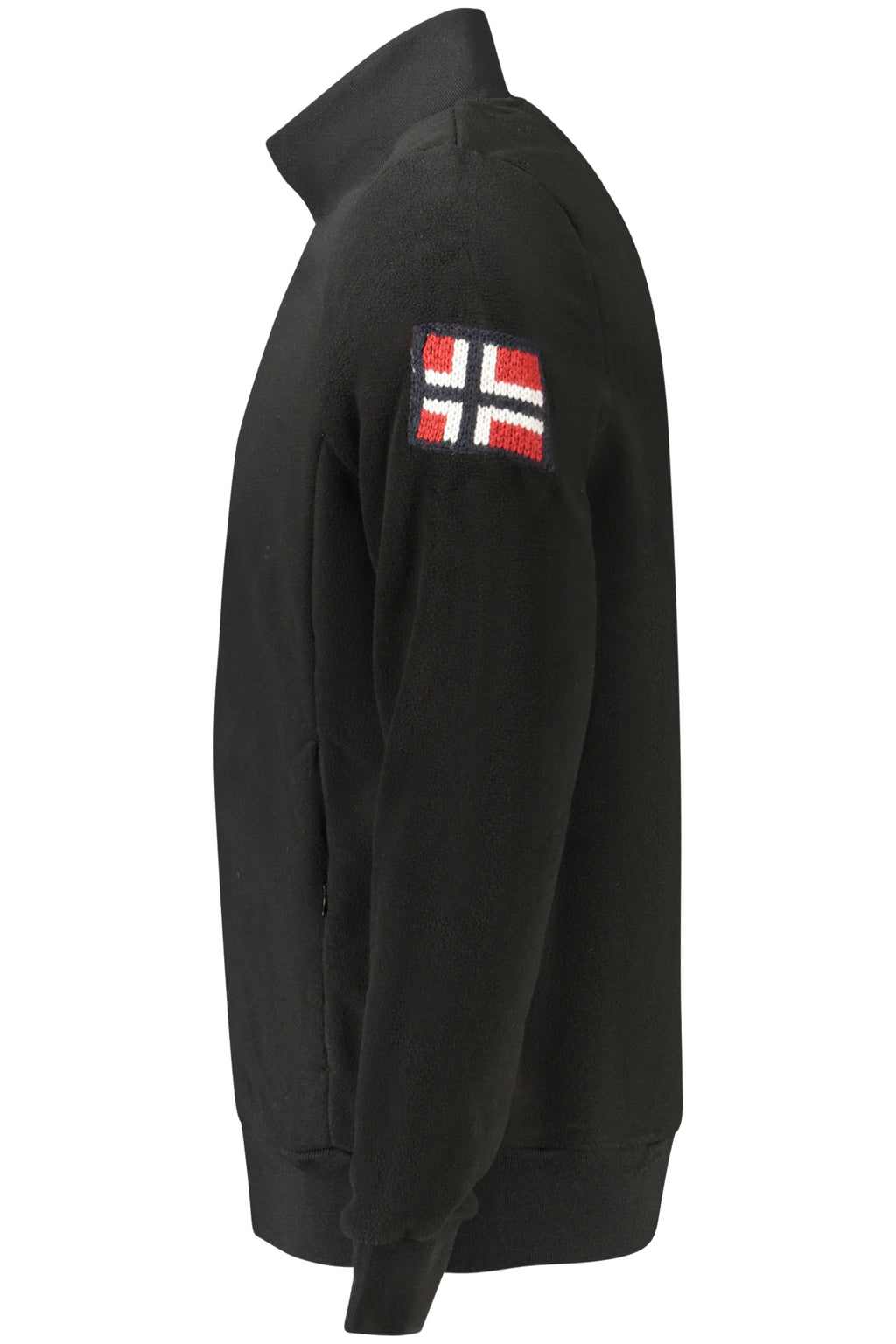 Sudadera negra con cremallera para hombre, Noruega 1963