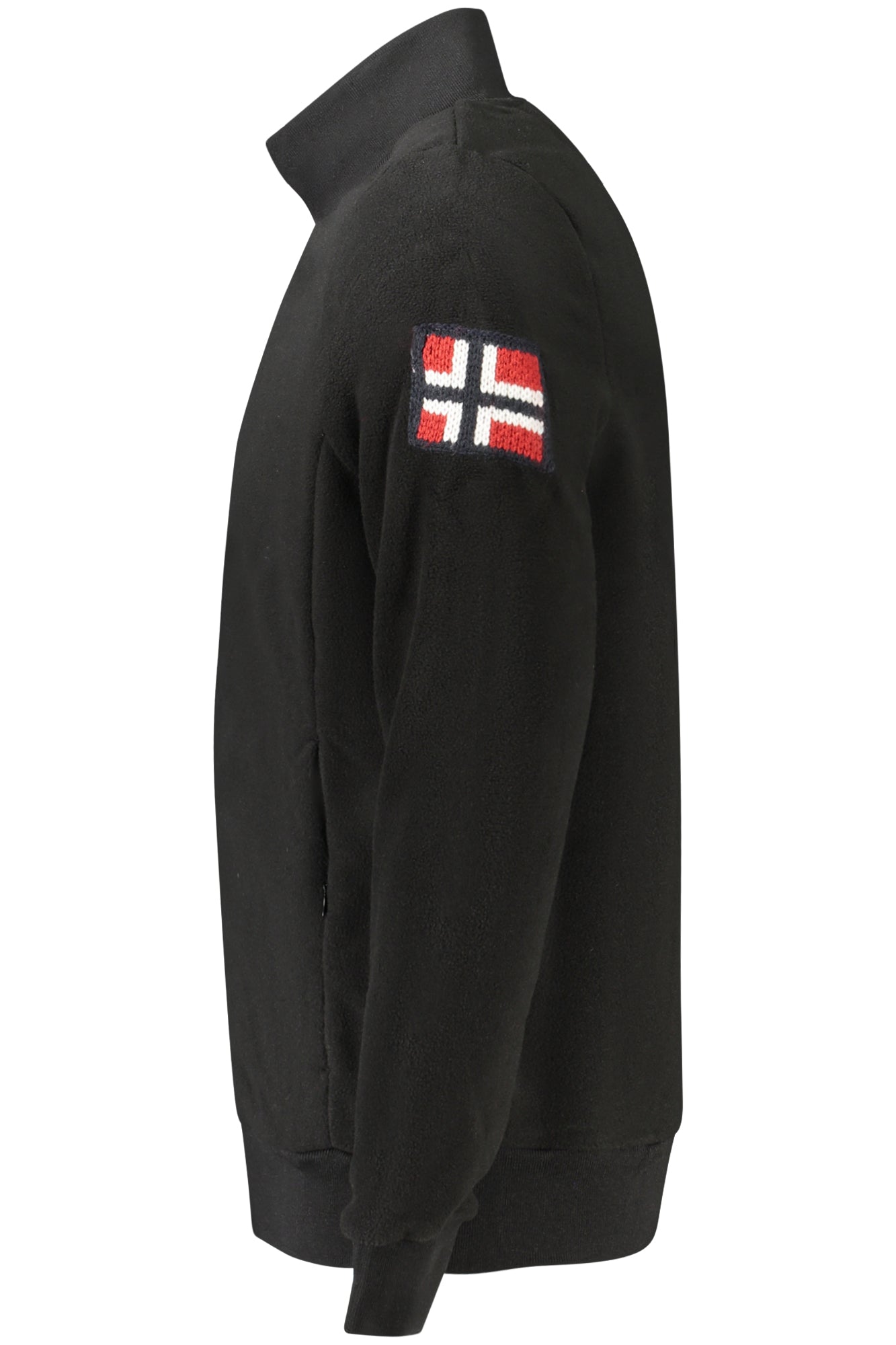 Sudadera negra con cremallera para hombre, Noruega 1963