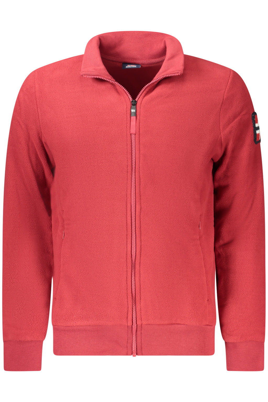 Sudadera roja con cremallera para hombre, Noruega 1963