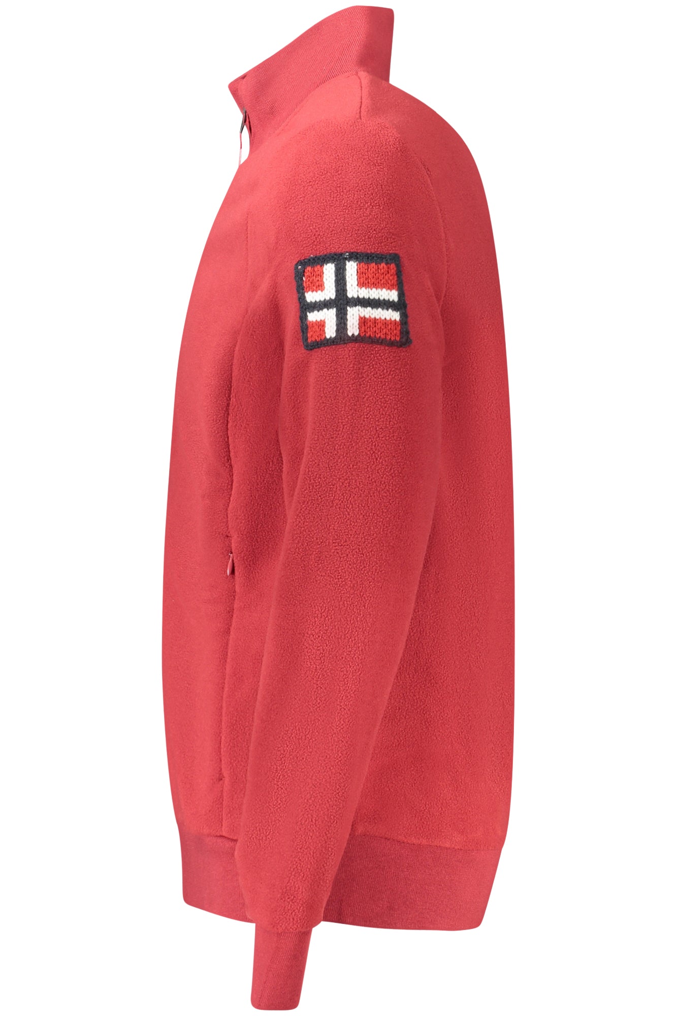 Sudadera roja con cremallera para hombre, Noruega 1963