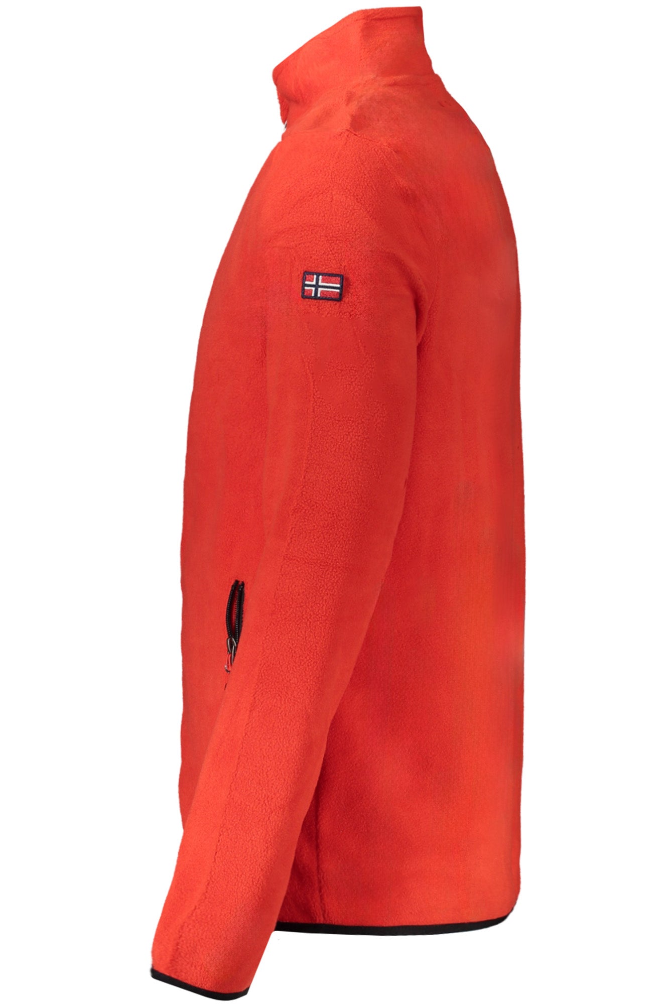 Sudadera roja con cremallera para hombre, Noruega 1963