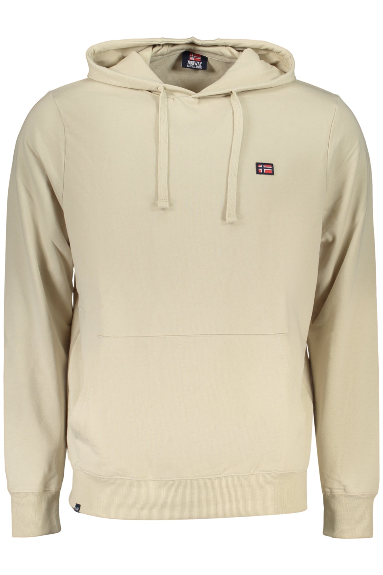 Sudadera beige con cremallera para hombre, Noruega 1963