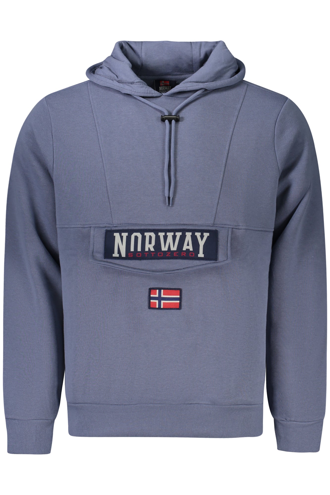 Sudadera azul con cremallera para hombre, Noruega 1963