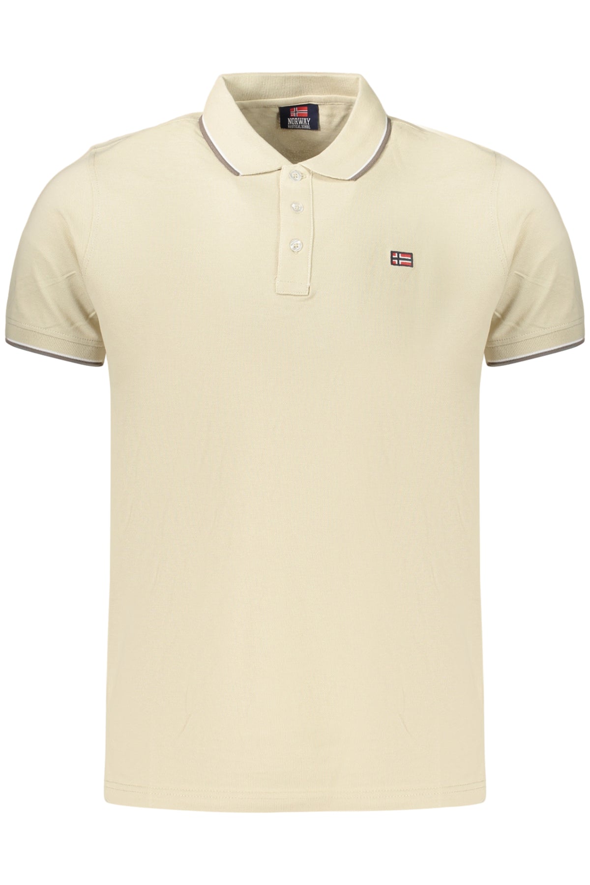 NORUEGA 1963 POLO DE MANGA CORTA PARA HOMBRE, BEIGE