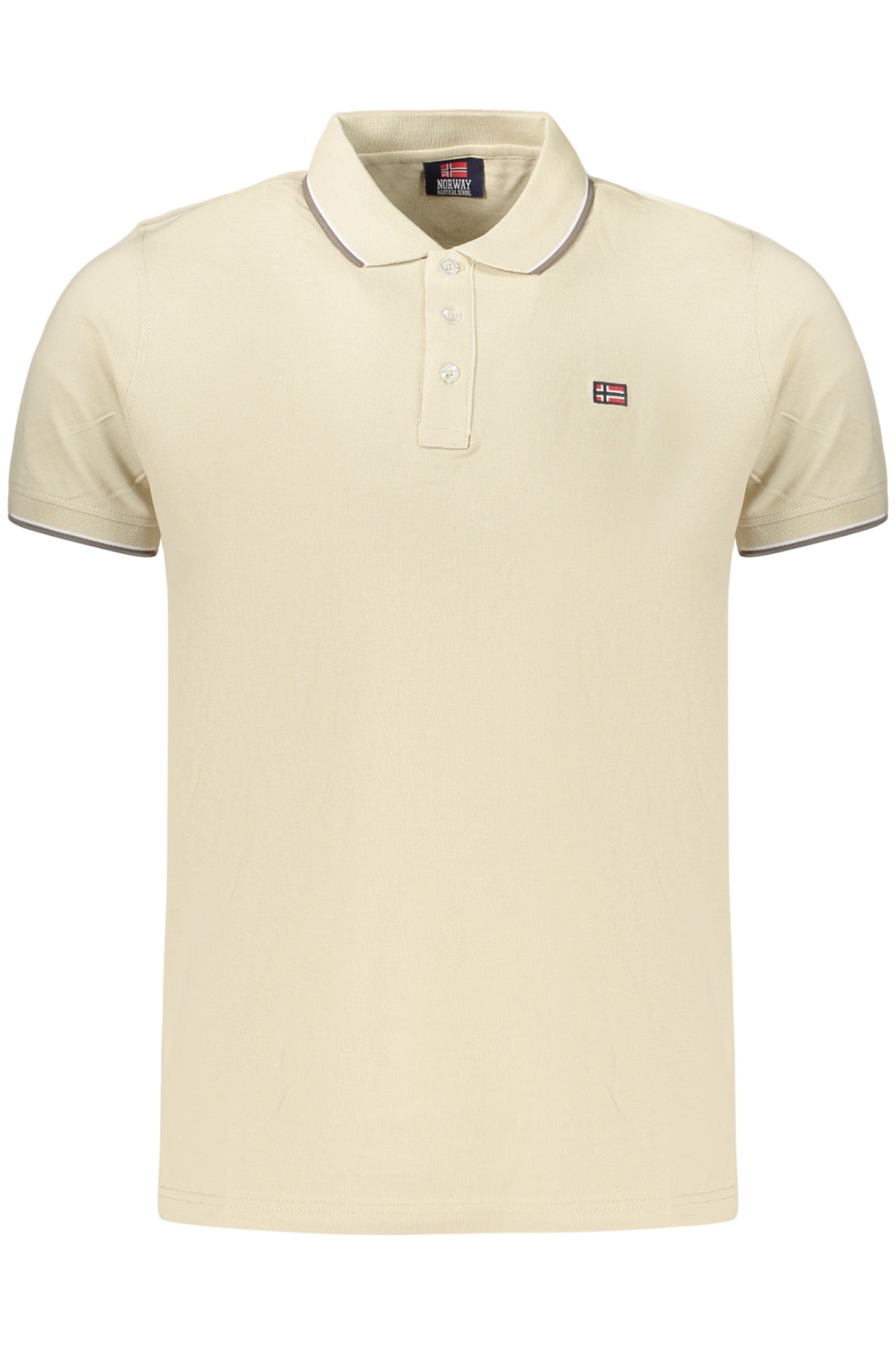 NORUEGA 1963 POLO DE MANGA CORTA PARA HOMBRE, BEIGE