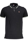 NORUEGA 1963 POLO DE MANGA CORTA PARA HOMBRE, NEGRO