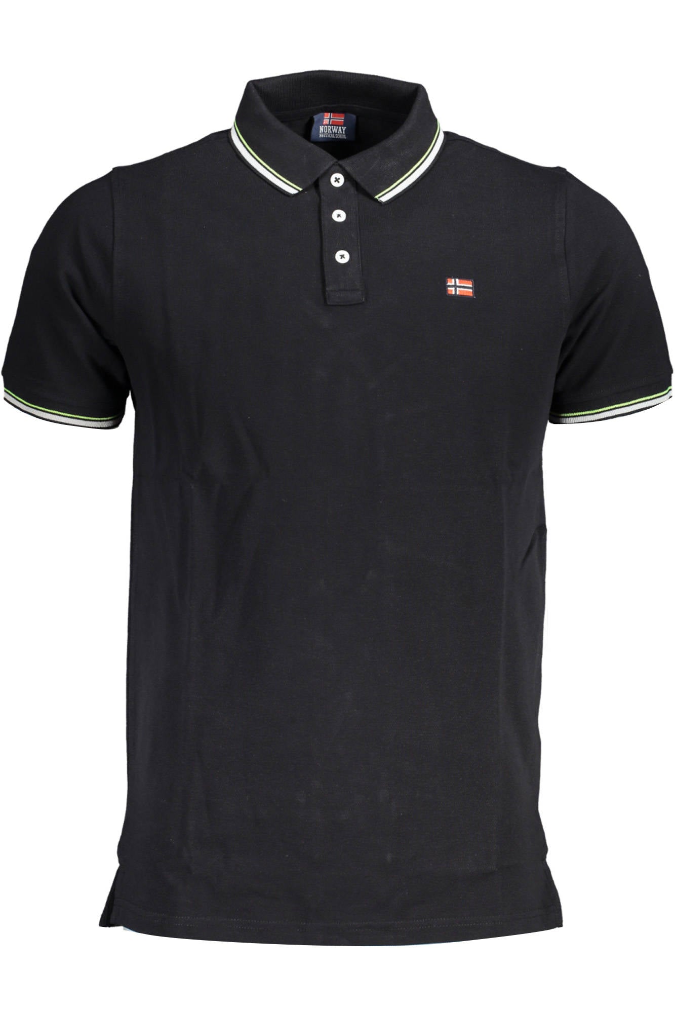 NORUEGA 1963 POLO DE MANGA CORTA PARA HOMBRE, NEGRO
