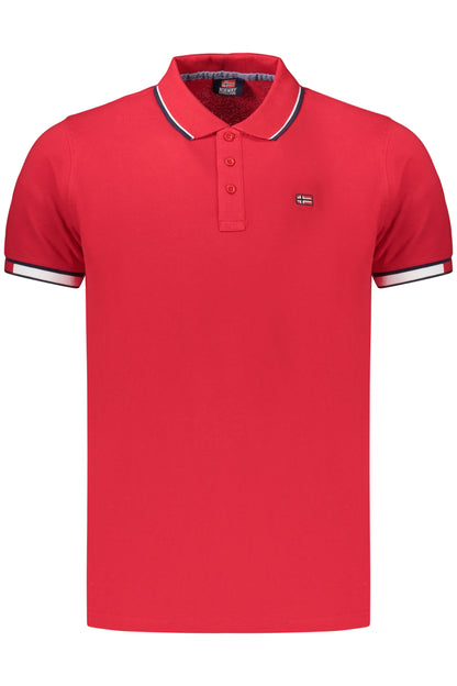 Polo homme � manches courtes, rouge, Norv�ge 1963