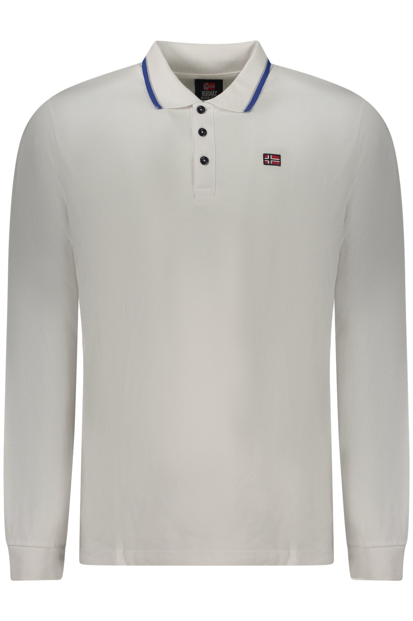 NORUEGA 1963 POLO DE MANGA LARGA PARA HOMBRE BLANCO
