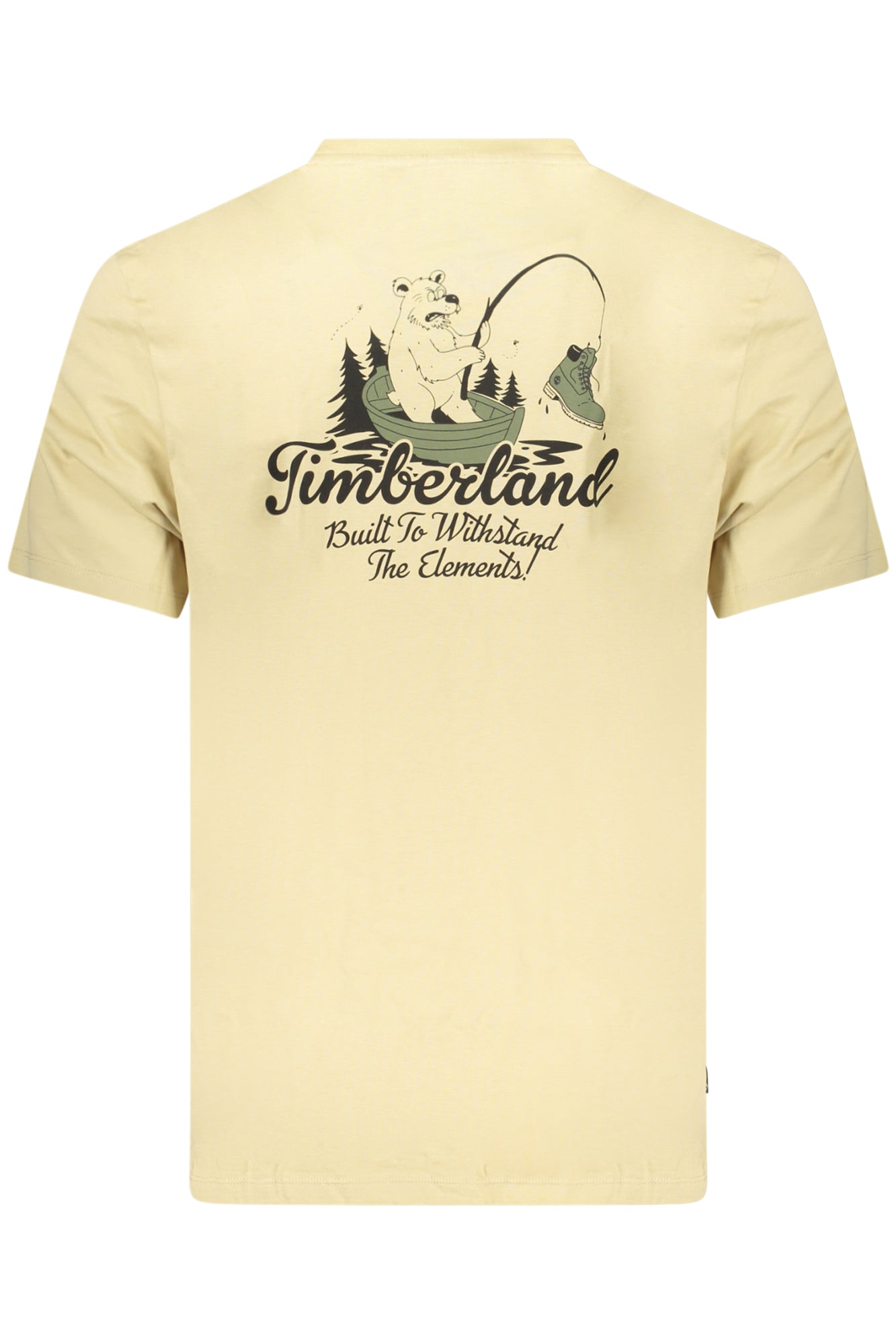 Camiseta Timberland de manga corta para hombre, color beige.