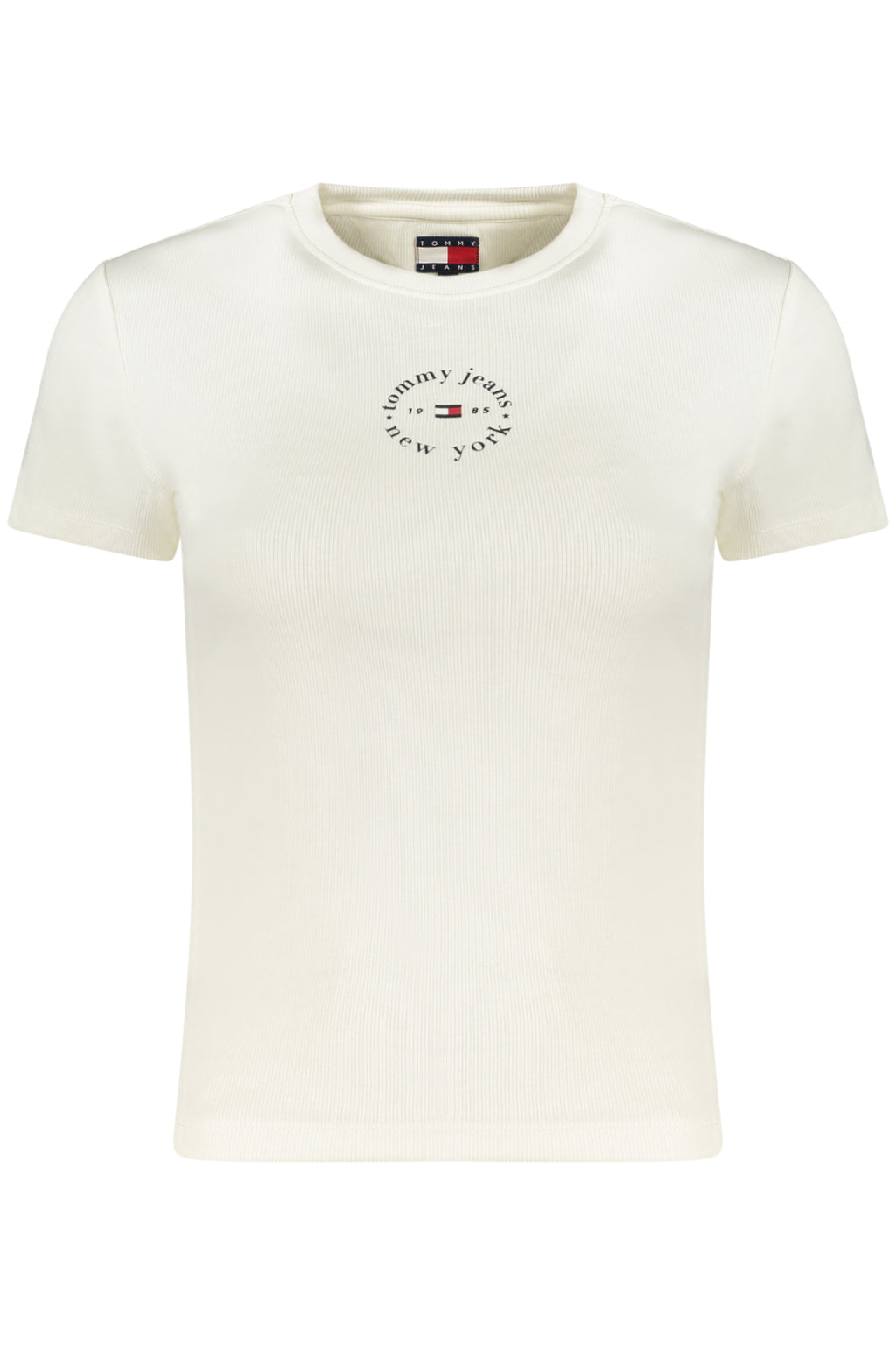 Camiseta de Manga Corta con Logo Tommy Hilfiger Mujer Blanca
