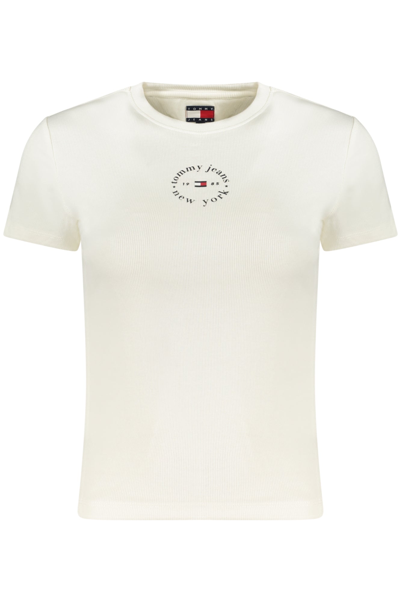 Camiseta de Manga Corta con Logo Tommy Hilfiger Mujer Blanca