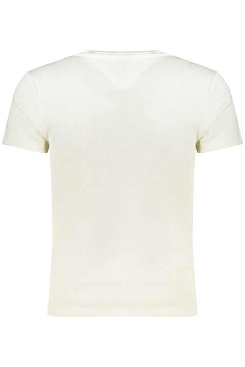 CAMISETA BLANCA DE MANGA CORTA PARA MUJER DE TOMMY HILFIGER