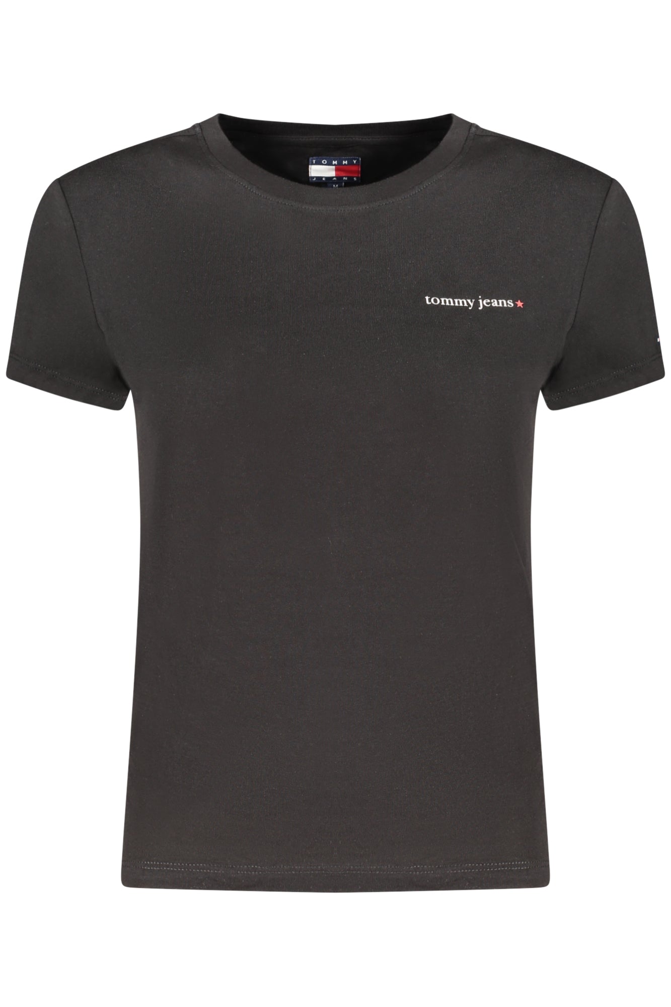 Camiseta de Manga Corta con Logo Tommy Hilfiger Mujer Negra