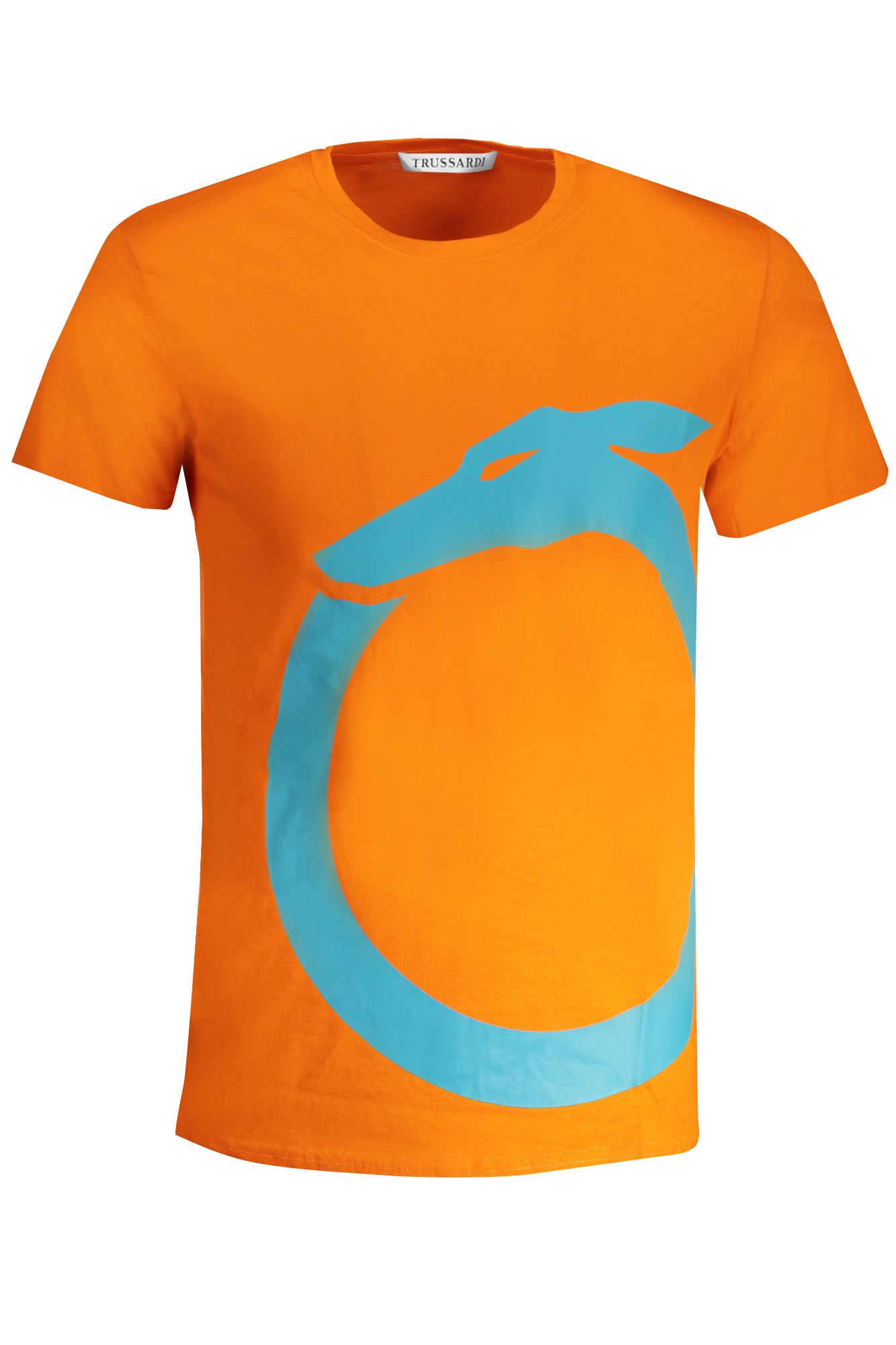 Camiseta de manga corta para hombre Trussardi, color naranja.