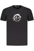 Camiseta de manga corta para hombre Trussardi, negra.