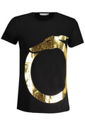 Camiseta de manga corta para hombre Trussardi, negra.