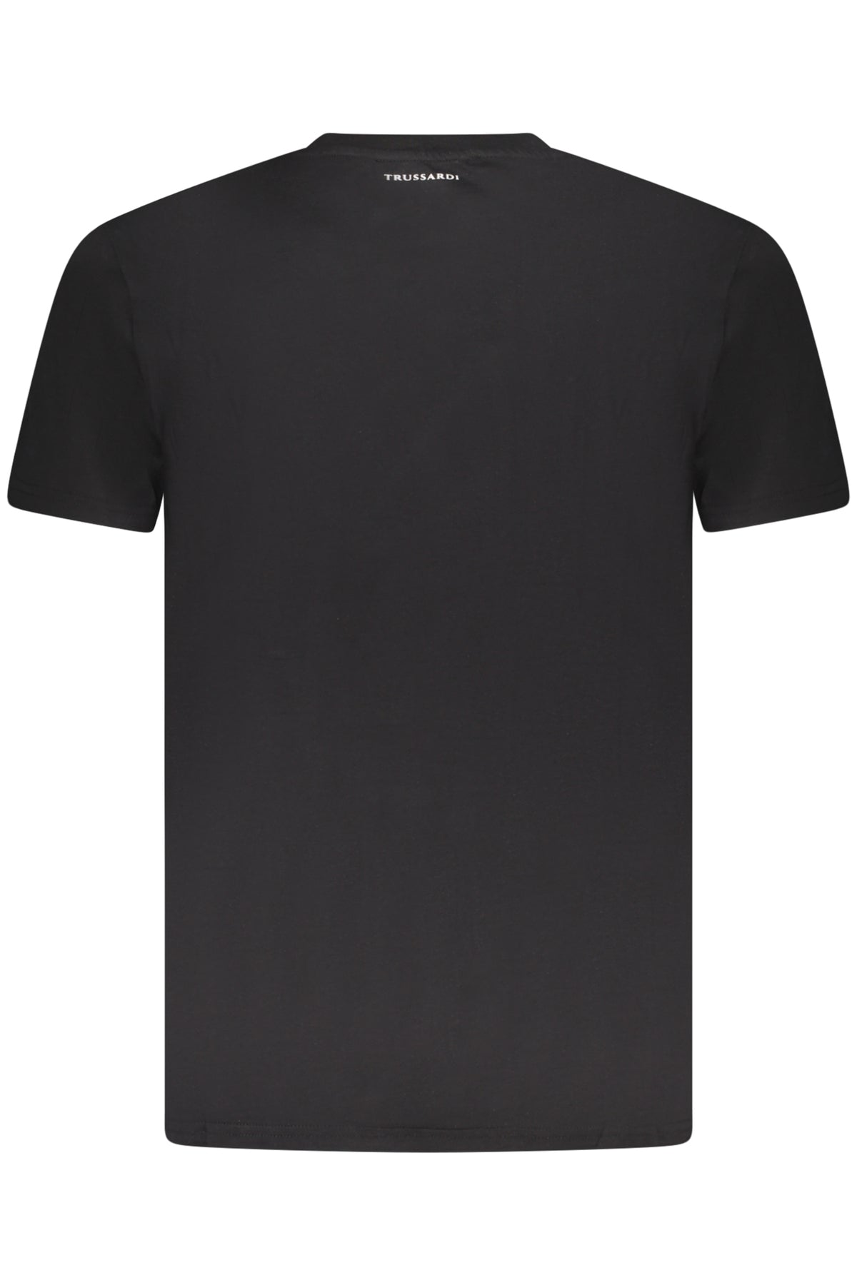 Camiseta de manga corta para hombre Trussardi, negra.