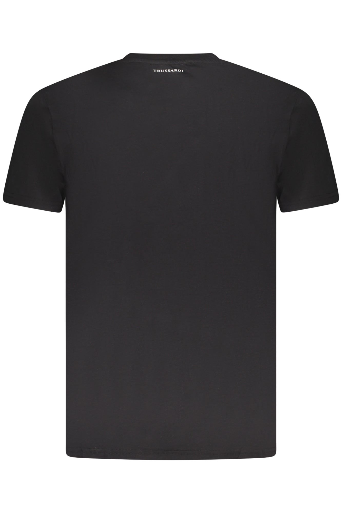 Camiseta de manga corta para hombre Trussardi, negra.