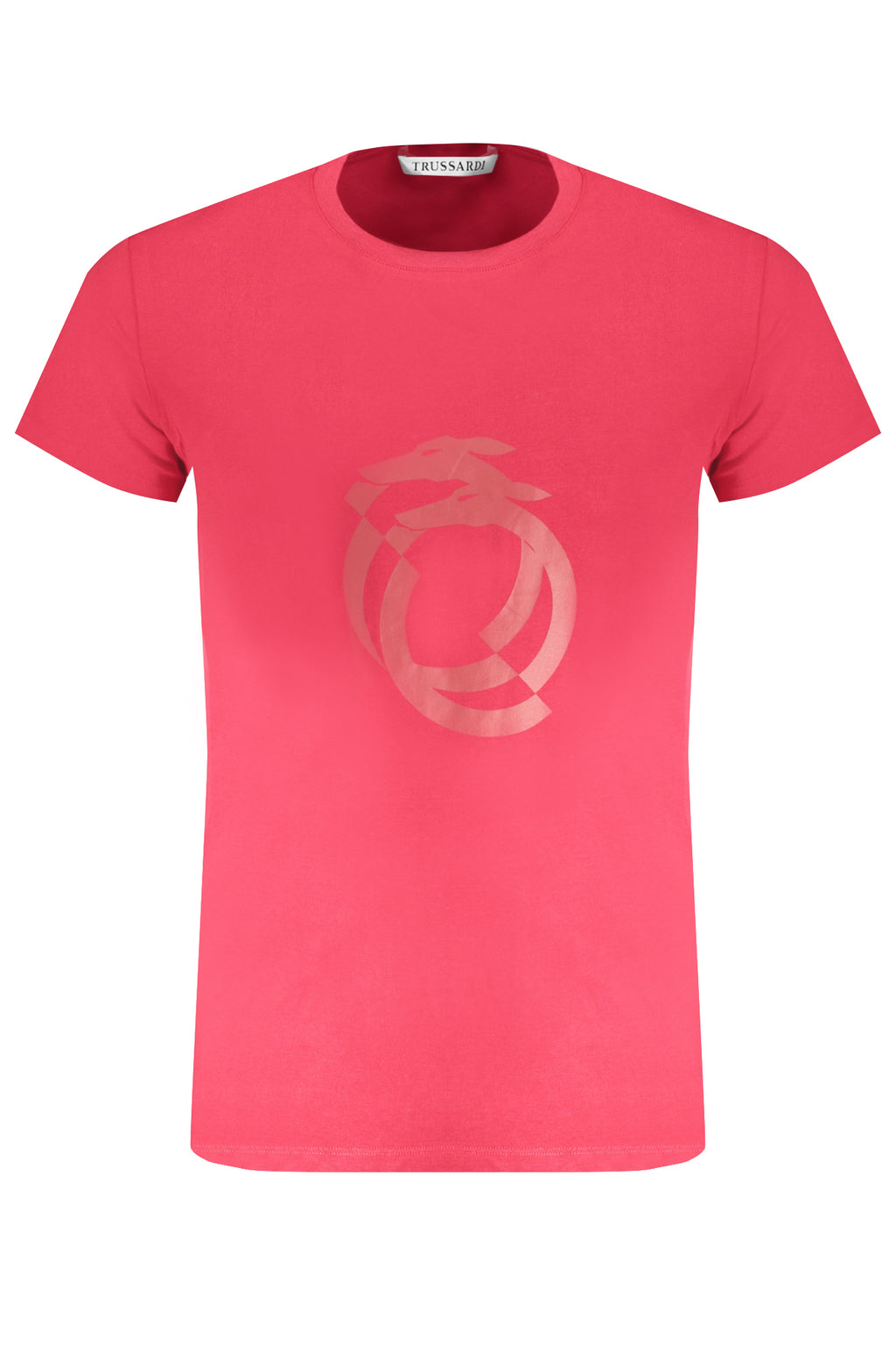 Camiseta de manga corta para hombre Trussardi, roja.