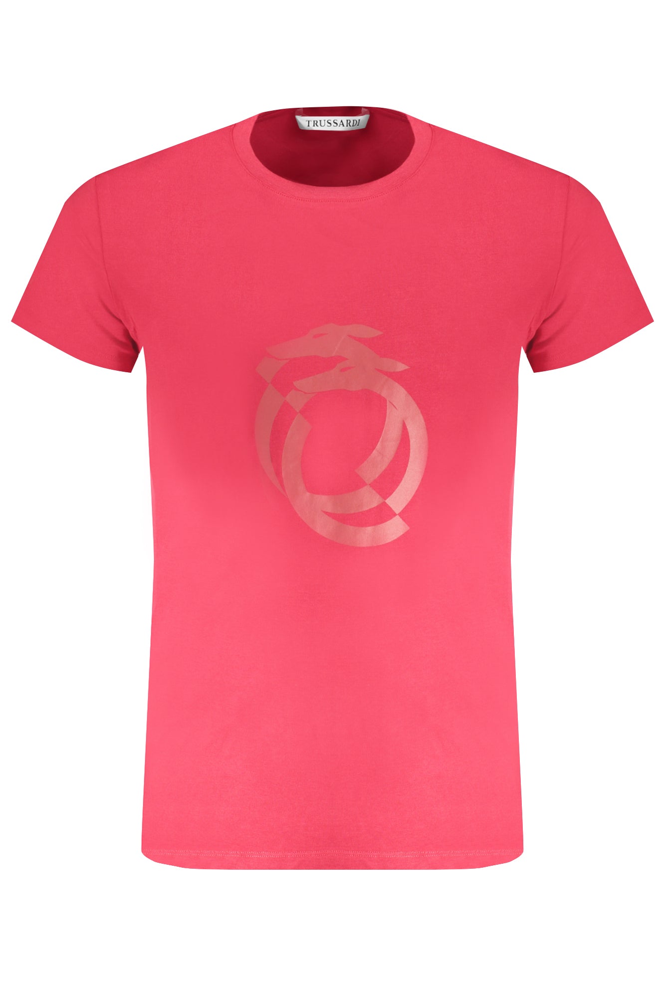 Camiseta de manga corta para hombre Trussardi, roja.