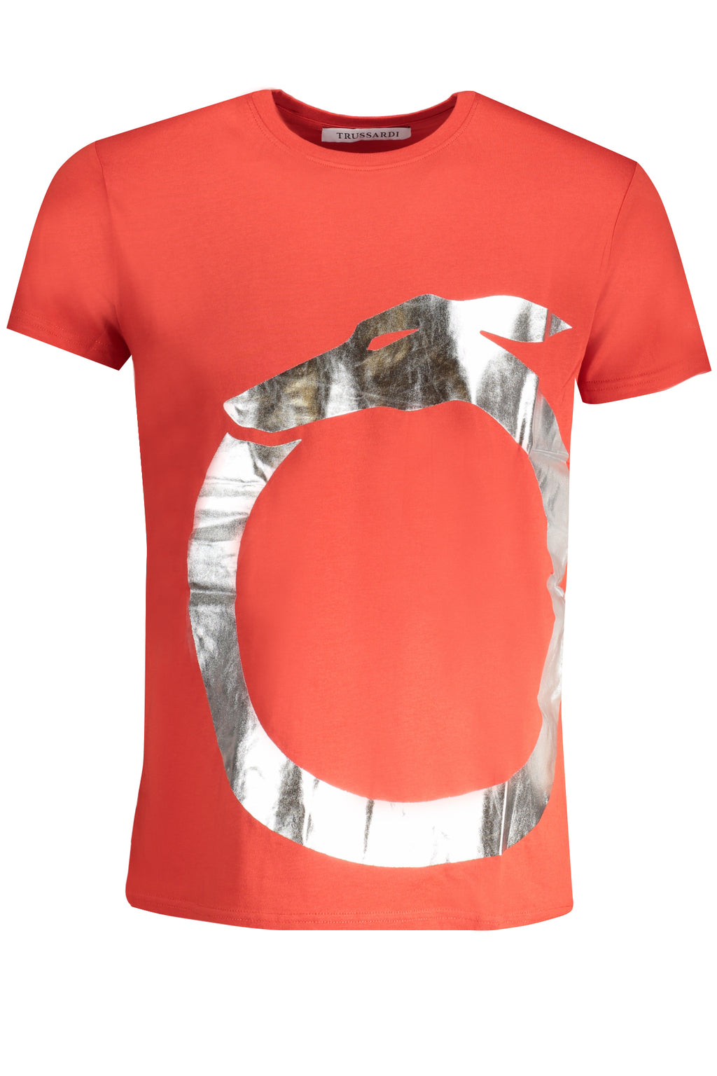 Camiseta de manga corta para hombre Trussardi, roja.