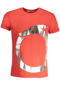 Camiseta de manga corta para hombre Trussardi, roja.