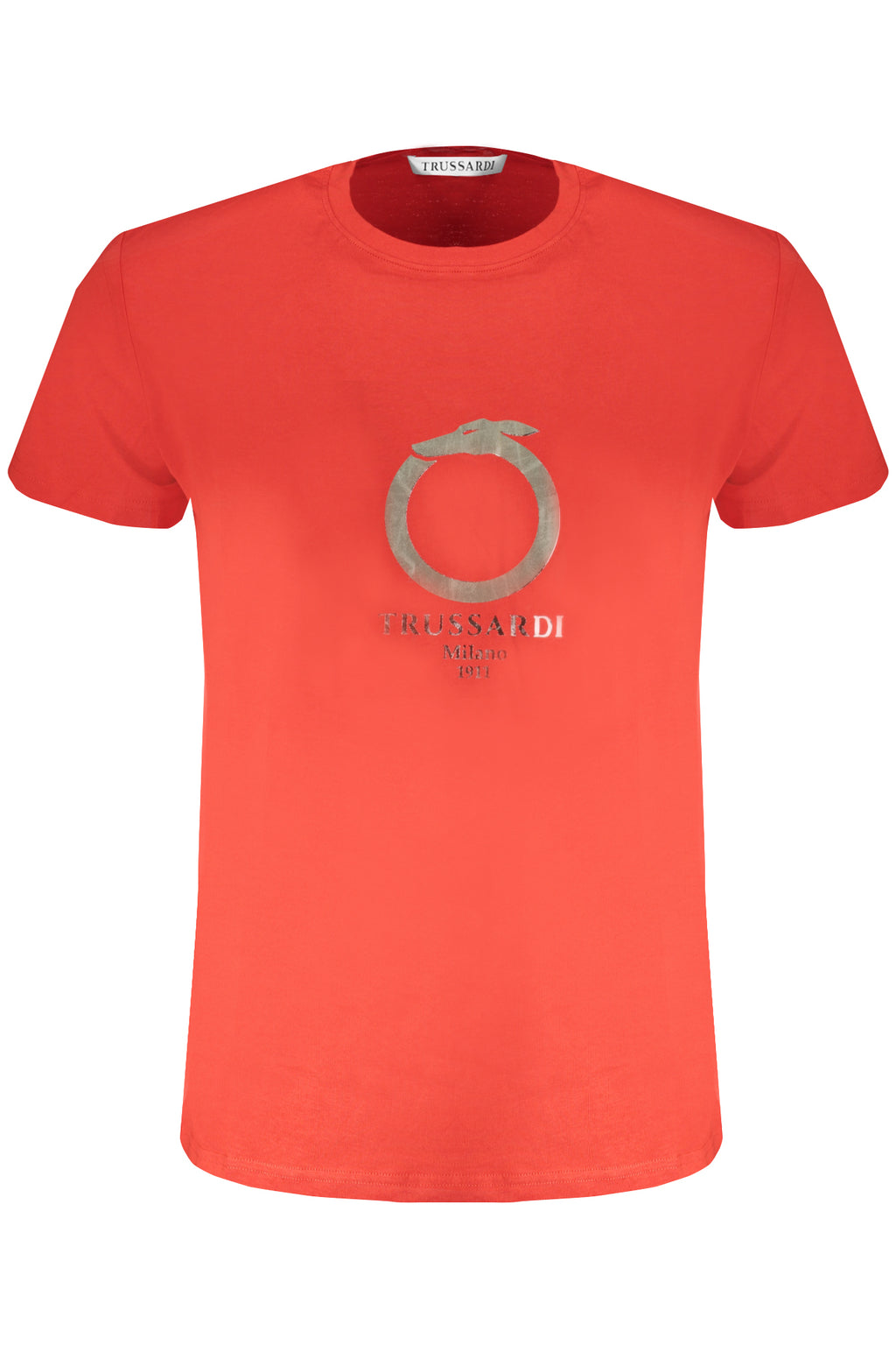 Camiseta de manga corta para hombre Trussardi, roja.