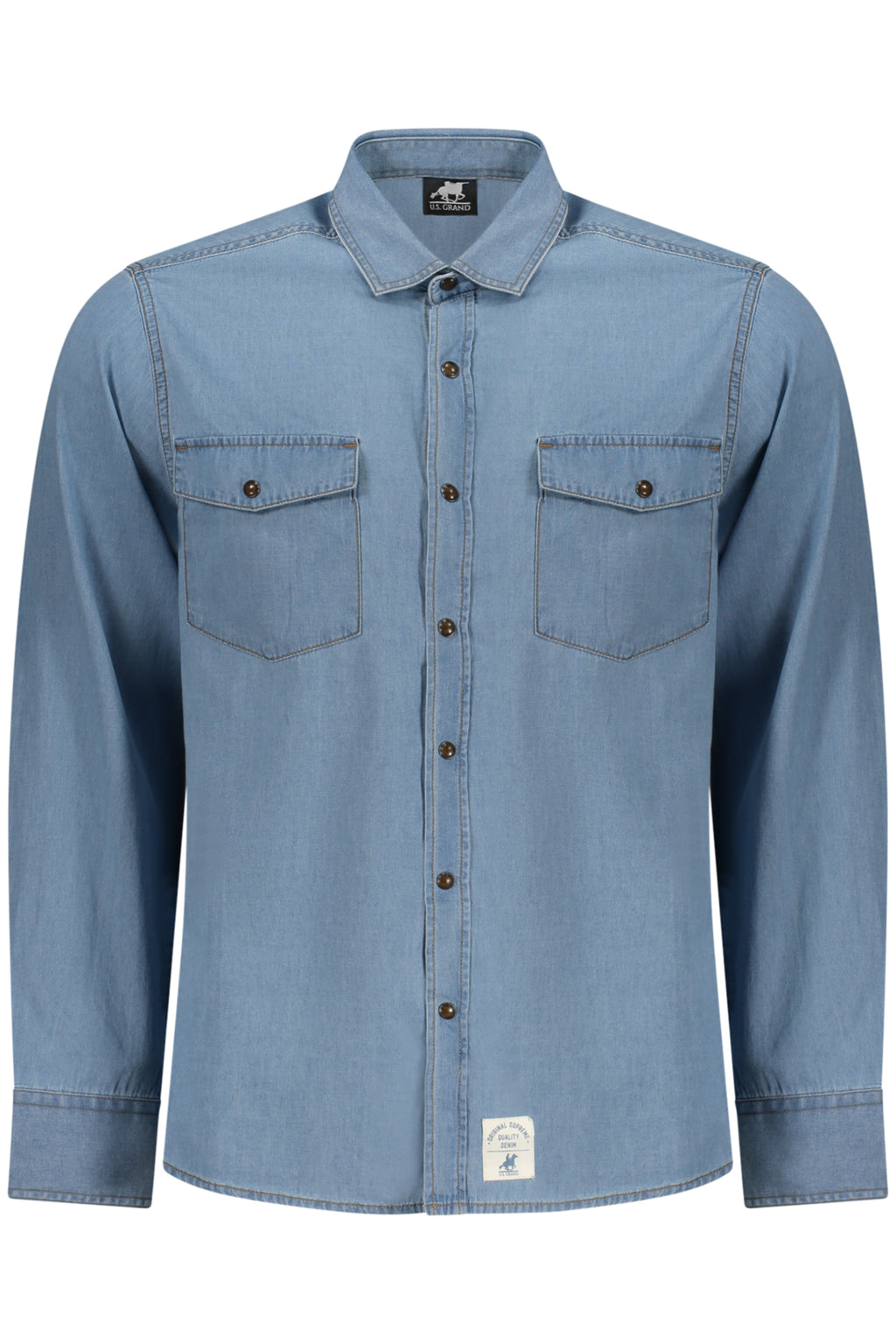 Camisa de manga larga para hombre U.S. GRAND, azul